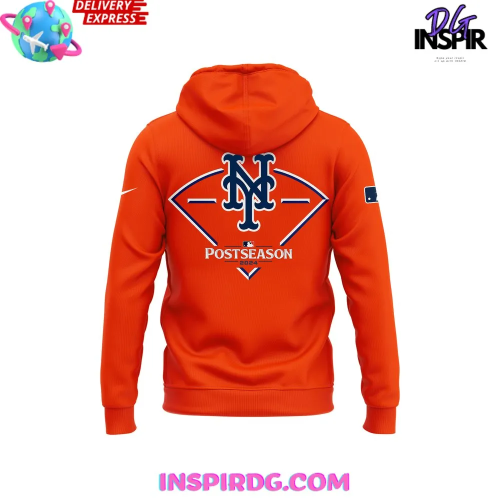 -New York Mets October Ready 2024 Orange Hoodie