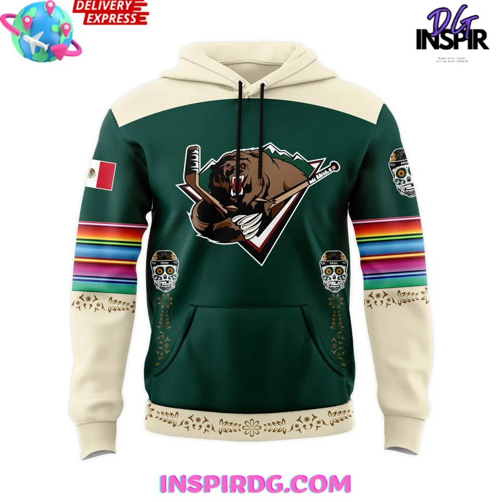 -Utah Grizzlies Dia de los Muertos 2024 Hoodie