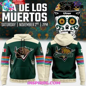 -Utah Grizzlies Dia de los Muertos 2024 Hoodie