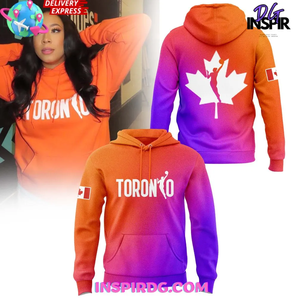 -WNBA Toronto Canada Game Purple Orange Hoodie