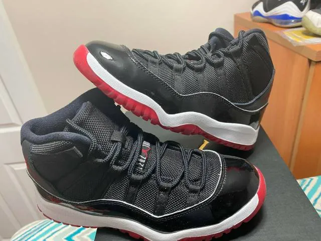 2019 nike jordan 11 retro bred (ps) black-red sz 3y [378039-061] 100%authentic