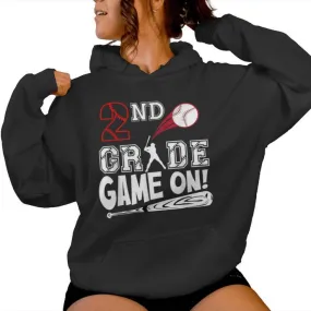 2Nd Grade Game On First Day Of School Baseball Second Grade Women Hoodie