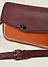 Accessorize Burgundy Colourblock Faux Leather Cross-Body Bag