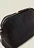 Accessorize Leather Woven Cross-Body Bag