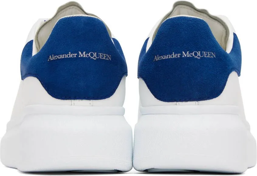 Alexander McQueen White & Blue Oversized Sneakers