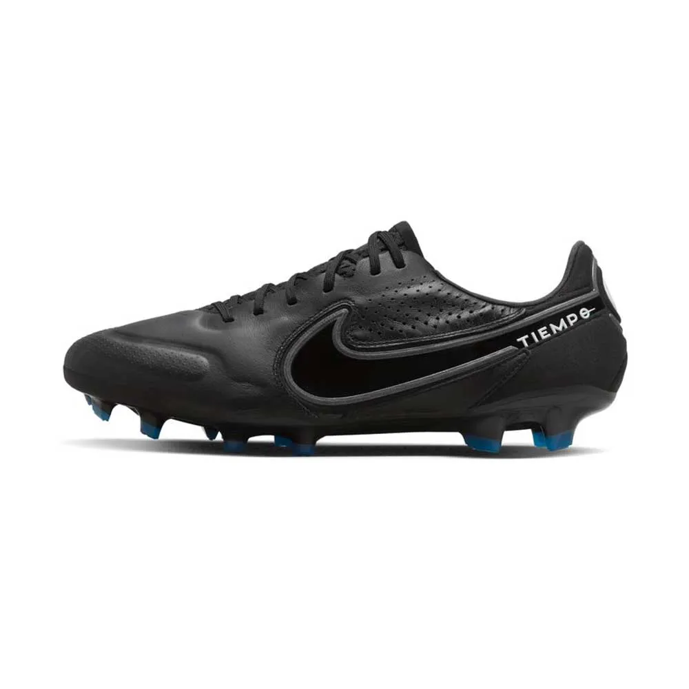 All Gender Nike Tiempo Legend 9 Elite FG Soccer Shoe- Black/Dk Smoke Grey/Summit White