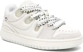 BARROW Ollie panelled leather sneakers White