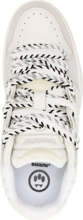 BARROW Ollie panelled leather sneakers White