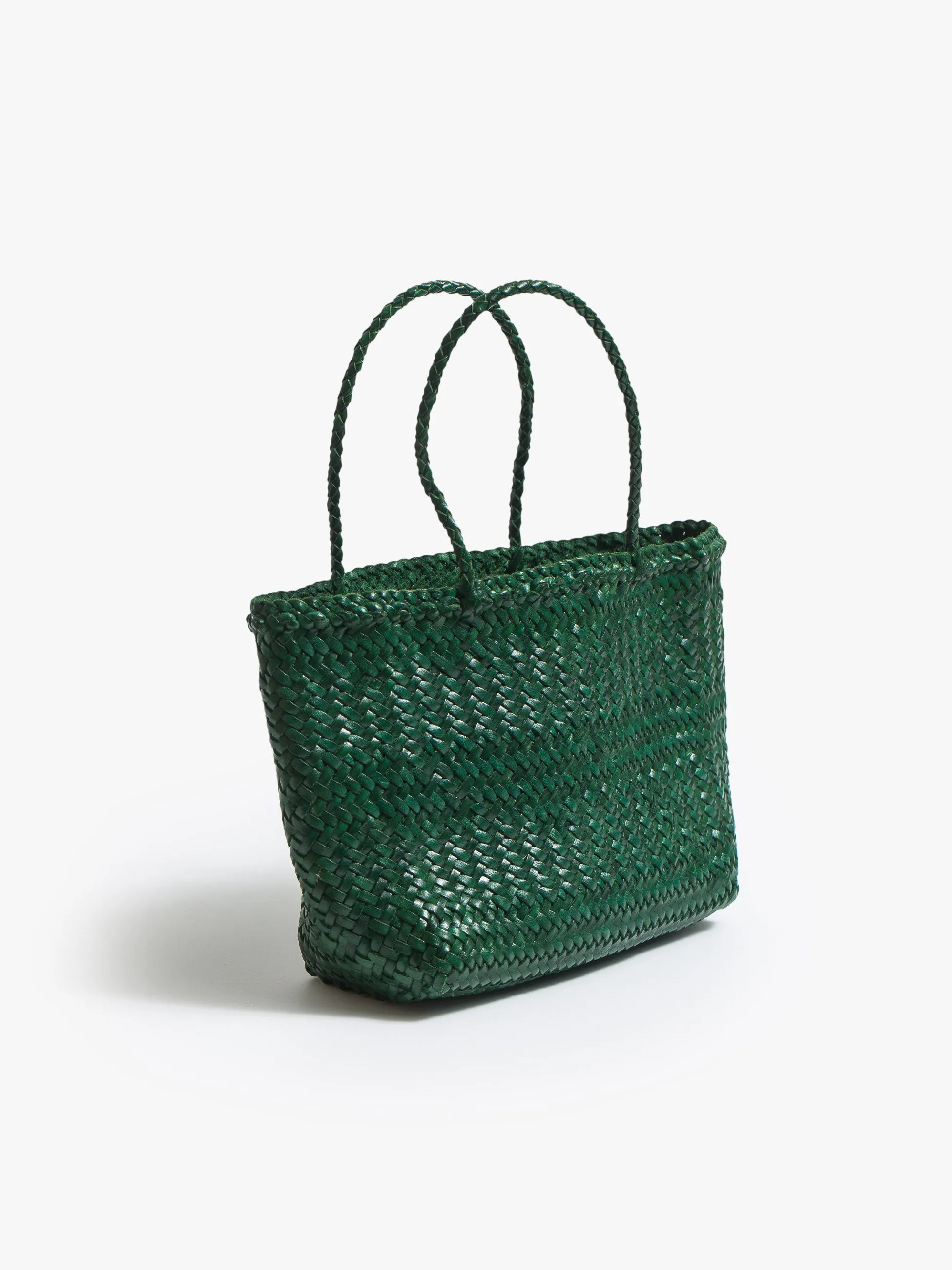 Basket Case Mini Leather Bag - Forest