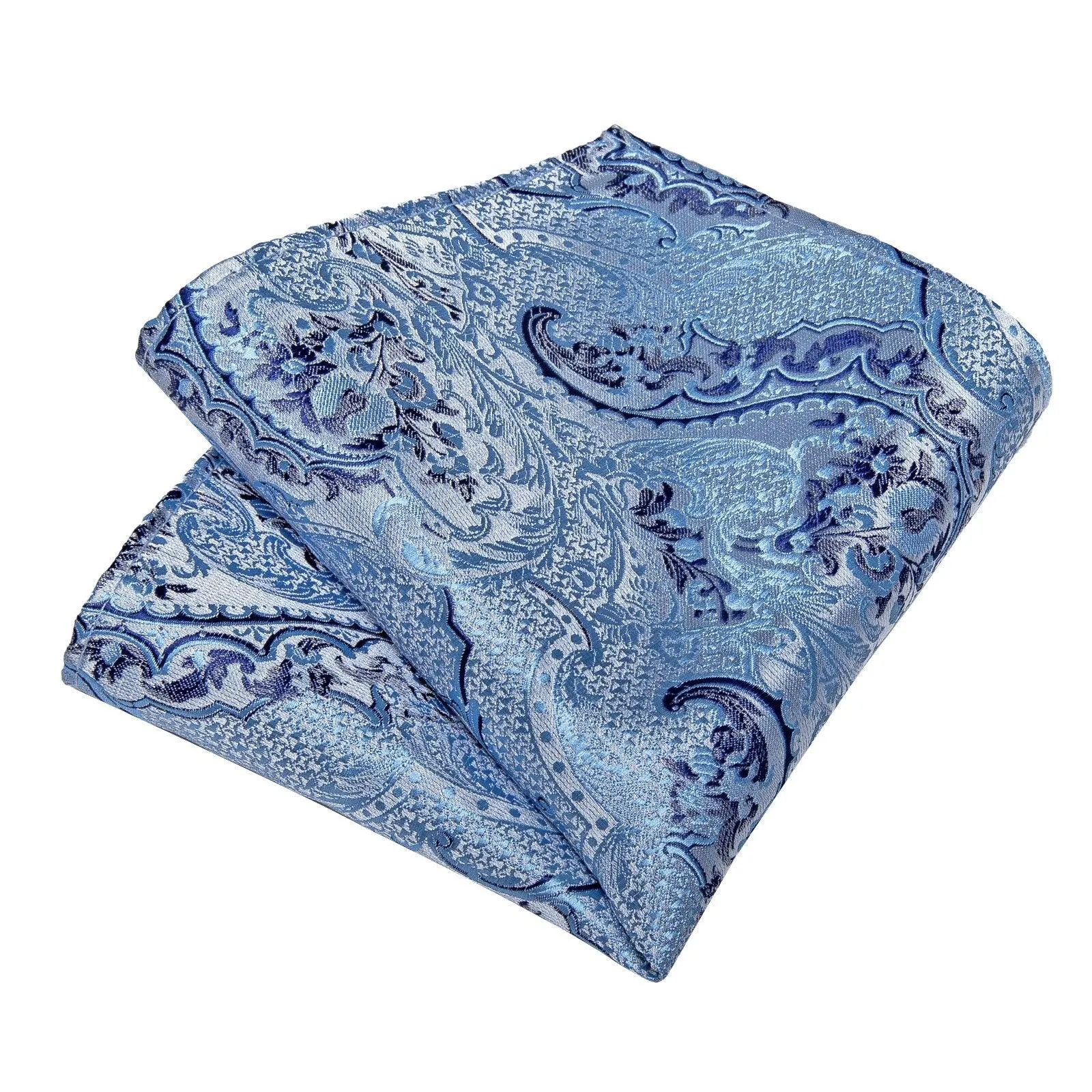 Blue Paisley Silk Necktie Set