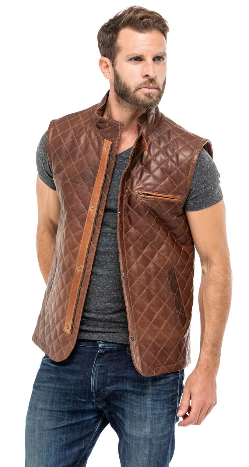 Brown sleeveless vest c 469 e08