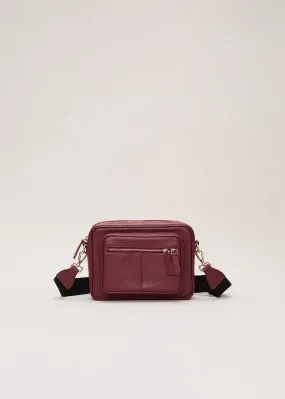 Burgundy Leather Cross Body Bag