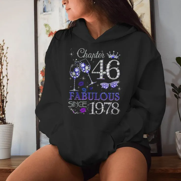 Chapter 46 Est 1978 46 Years Old 46Th Birthday Queen Women Hoodie