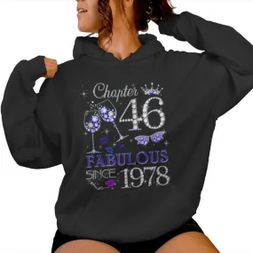 Chapter 46 Est 1978 46 Years Old 46Th Birthday Queen Women Hoodie