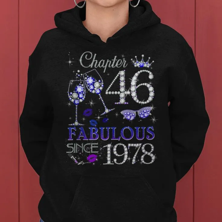 Chapter 46 Est 1978 46 Years Old 46Th Birthday Queen Women Hoodie