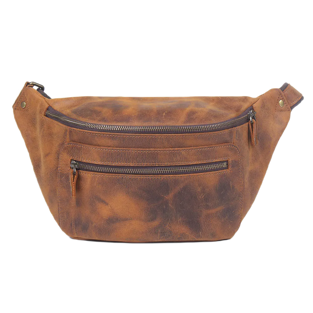 Classic Leather Cross Body Bag for Men - Horizon Leathers