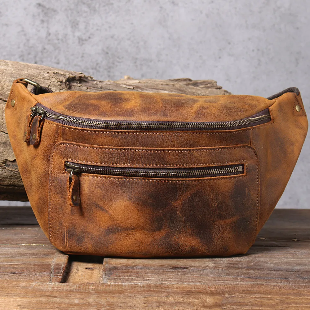 Classic Leather Cross Body Bag for Men - Horizon Leathers