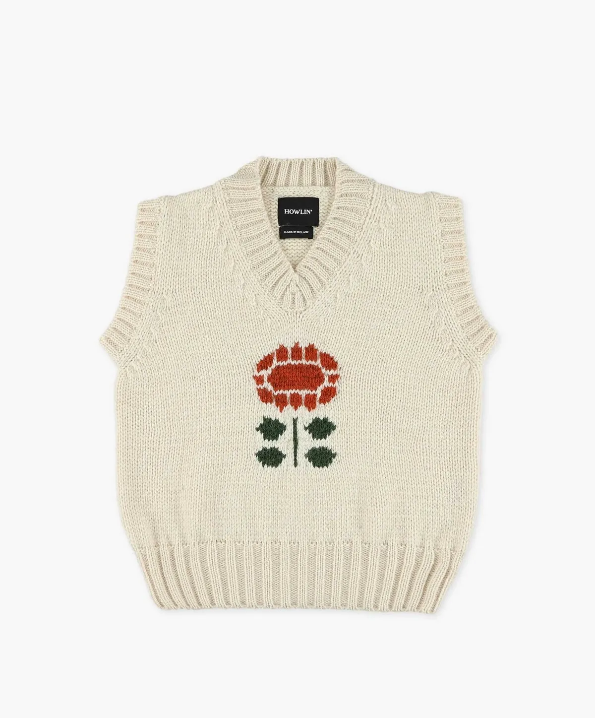 Close To The Flower Wool Vest - Ecru