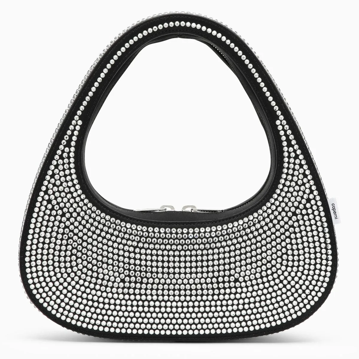 Coperni    Coperni Black Swipe Bag With Crystals In Leather