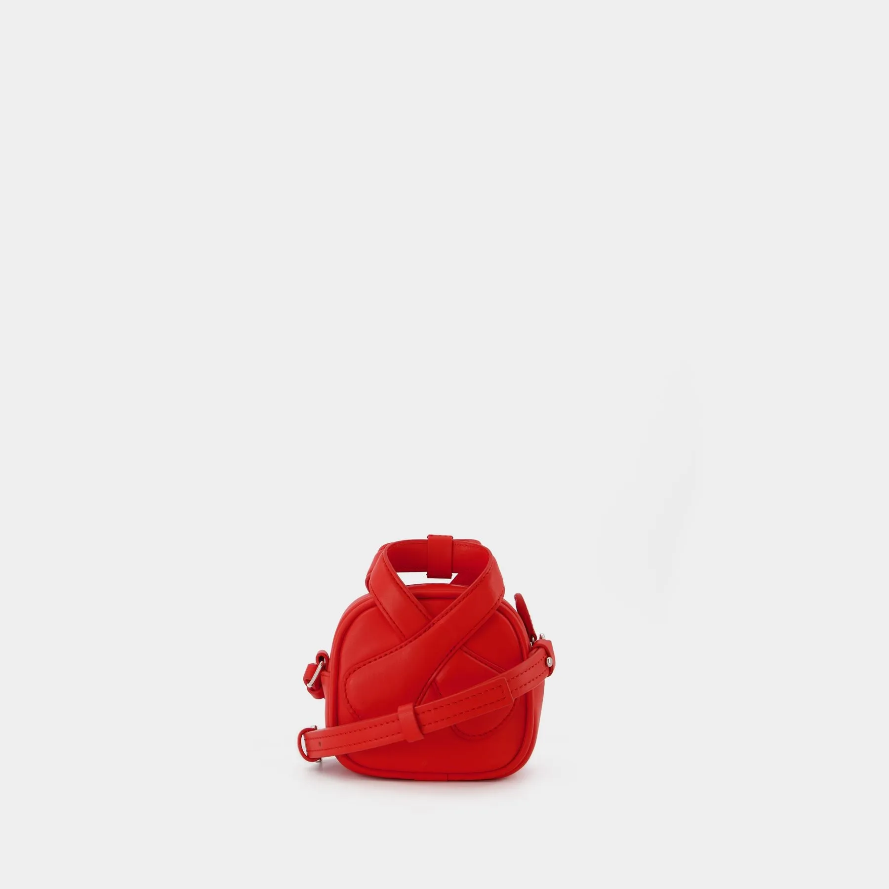 Courreges  Mini Loop Bag in Red Leather