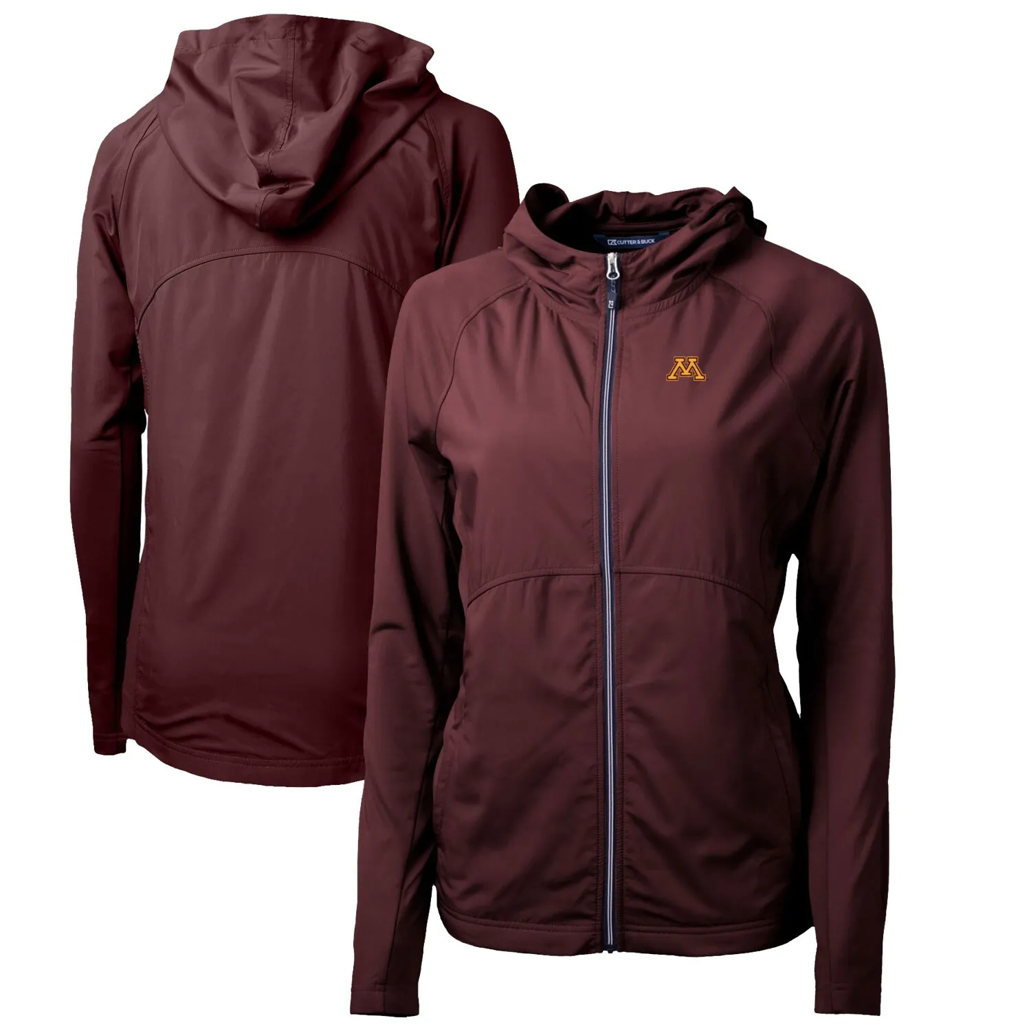 Cutter & Buck Minnesota Golden Gophers Women's Maroon Adapt Eco Knit Full-Zip Hoodie