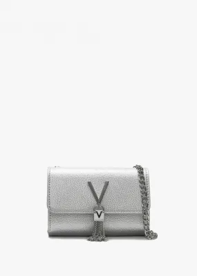 Divina Argento Pebbled Shoulder Bag