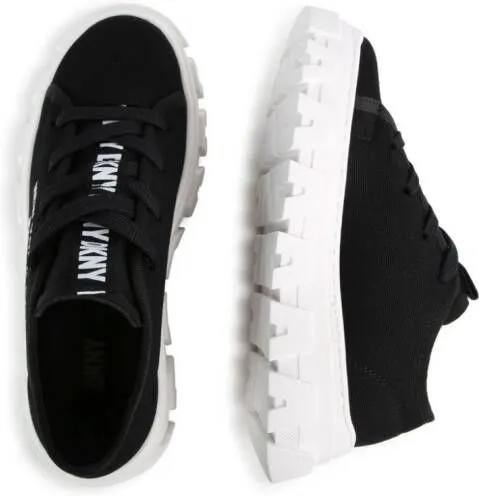 Dkny Kids logo-print canvas sneakers Black