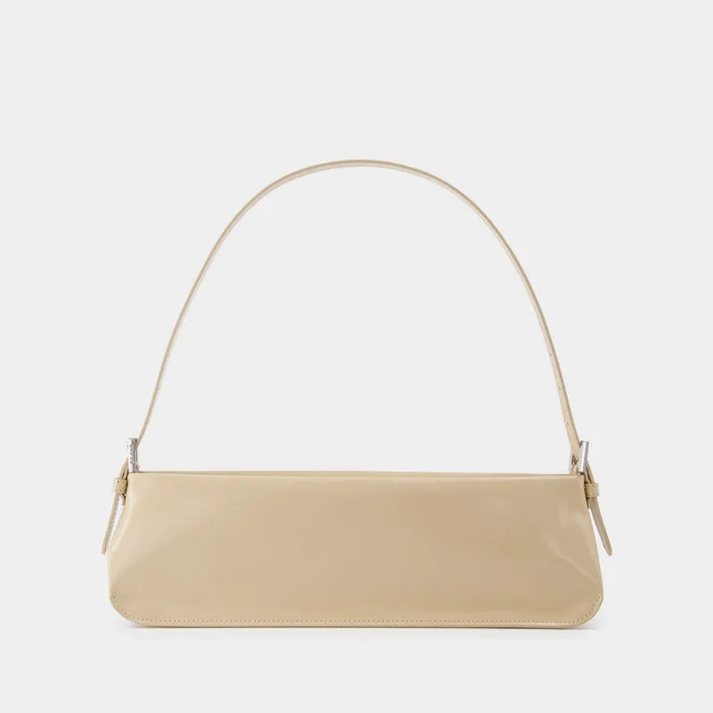 Dulce Long Bag in Beige Leather