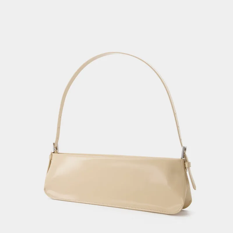 Dulce Long Bag in Beige Leather