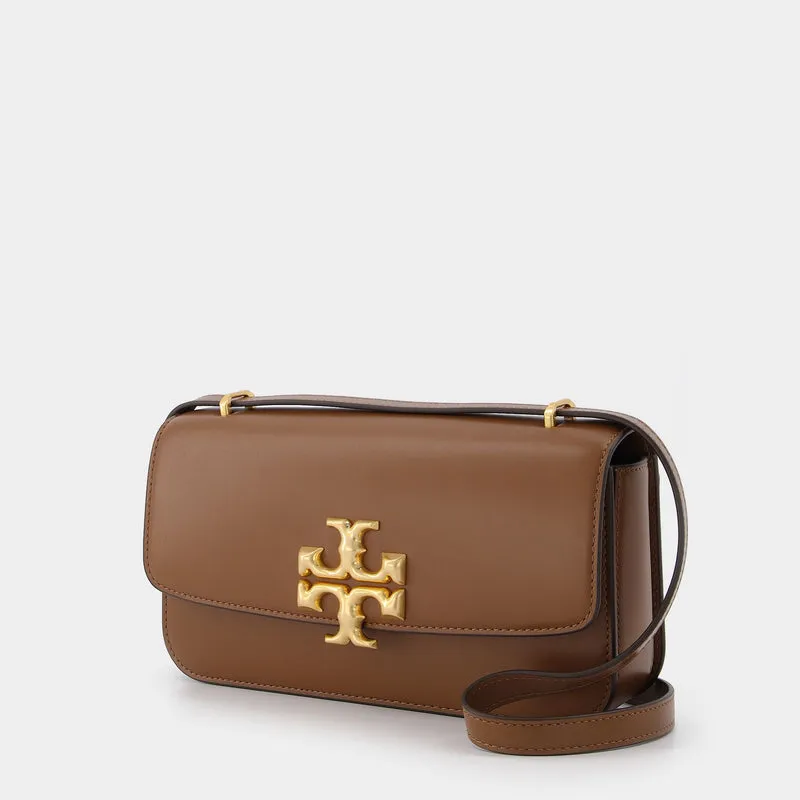 Eleanor E/W Small Hobo Bag - Tory Burch -  Moose - Leather