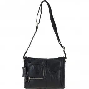 Exquisite Ashwood Leather Cross Body Bag for Women Black: G-17