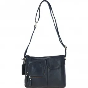 Exquisite Ashwood Leather Cross Body Bag for Women Navy: G-17