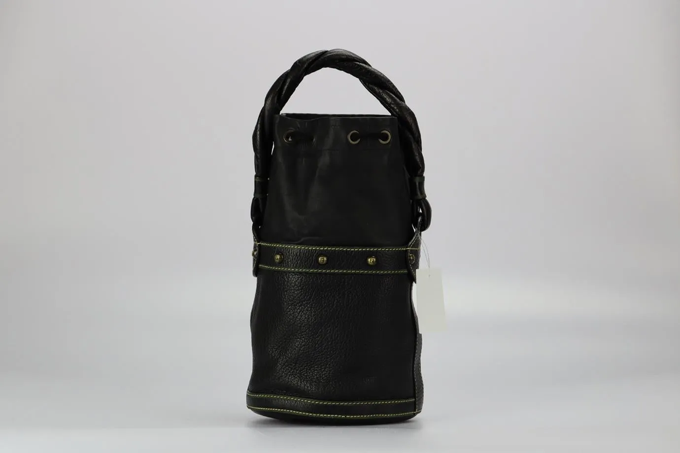 FENDI PALAZZO LEATHER BUCKET BAG