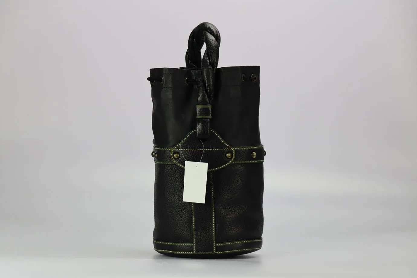 FENDI PALAZZO LEATHER BUCKET BAG