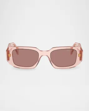 Geometric Rectangle Acetate Sunglasses