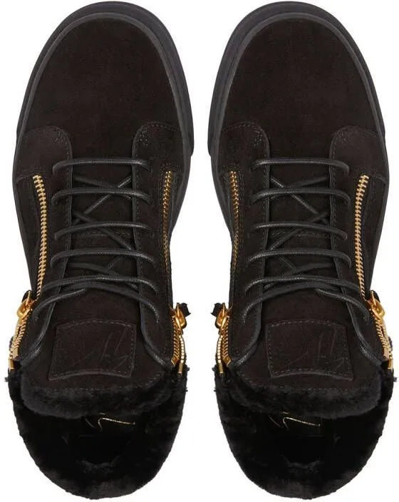 Giuseppe Zanotti Kriss suede mid-top sneakers Black