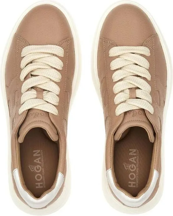 Hogan Rebel low-top leather sneakers Neutrals