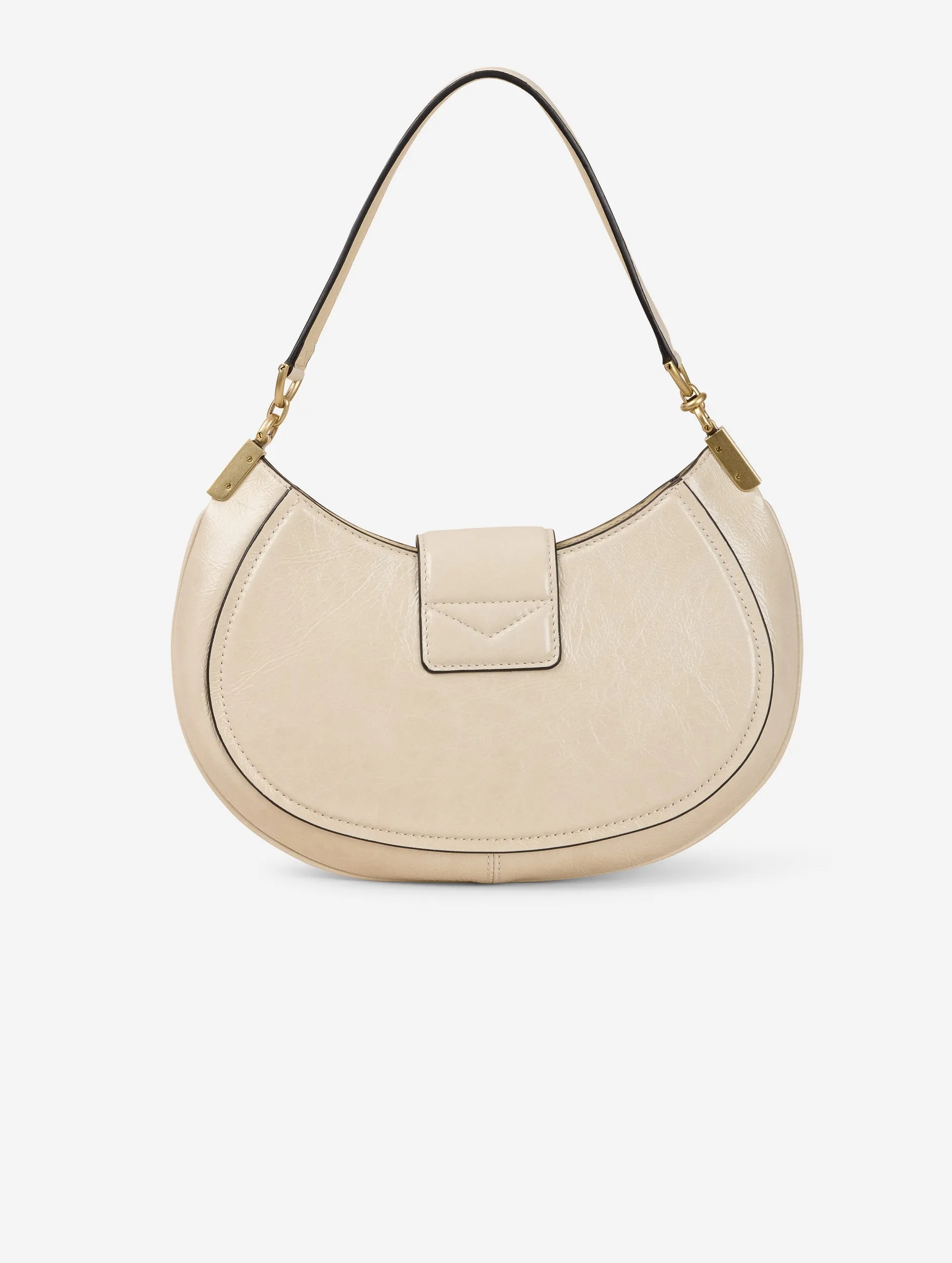 Ivory patent leather KISS ME bag