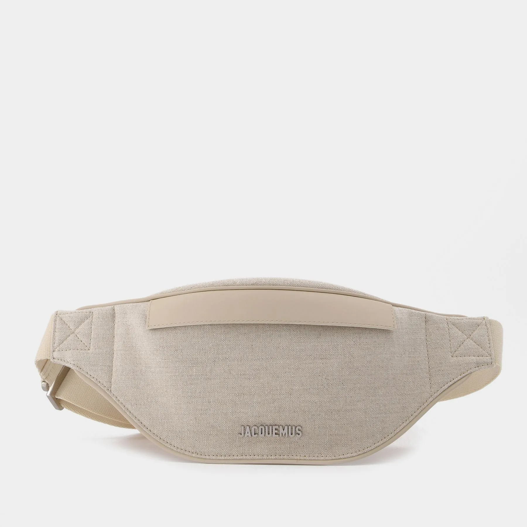 Jacquemus  La Banane Meunier Bum Bag in Beige Leather