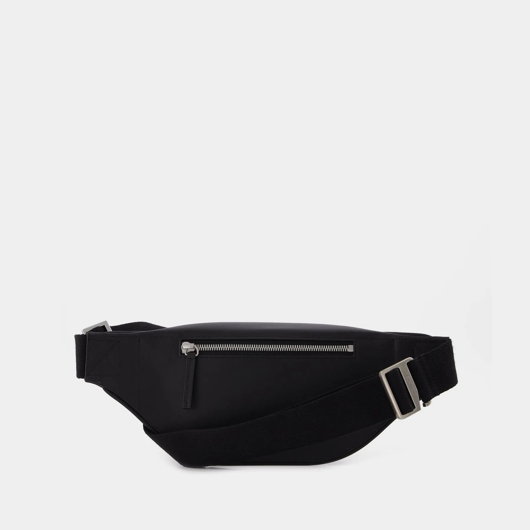 Jacquemus  La Banane Meunier Bum Bag in Black Leather