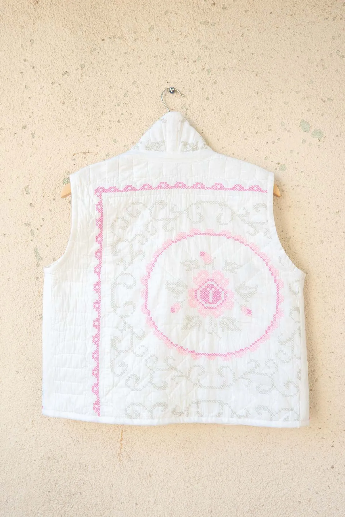 Jess Meany Cross Stitch Ava Vest - Pink