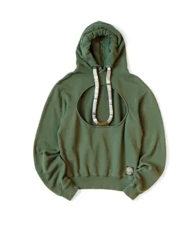 KAPITAL-30 SWT KNIT CUT OUT DRAGON HOODIE SWT-KHAKI-K2310LC101