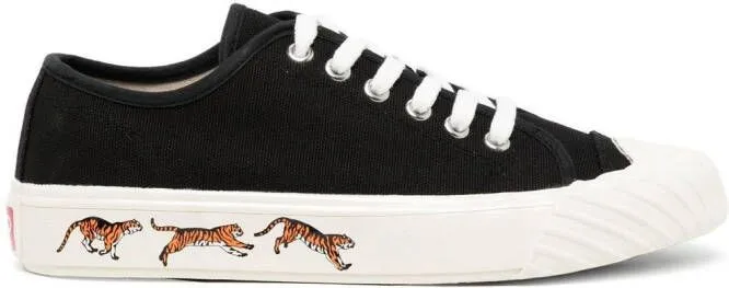 Kenzo tiger-print low-top sneakers Black