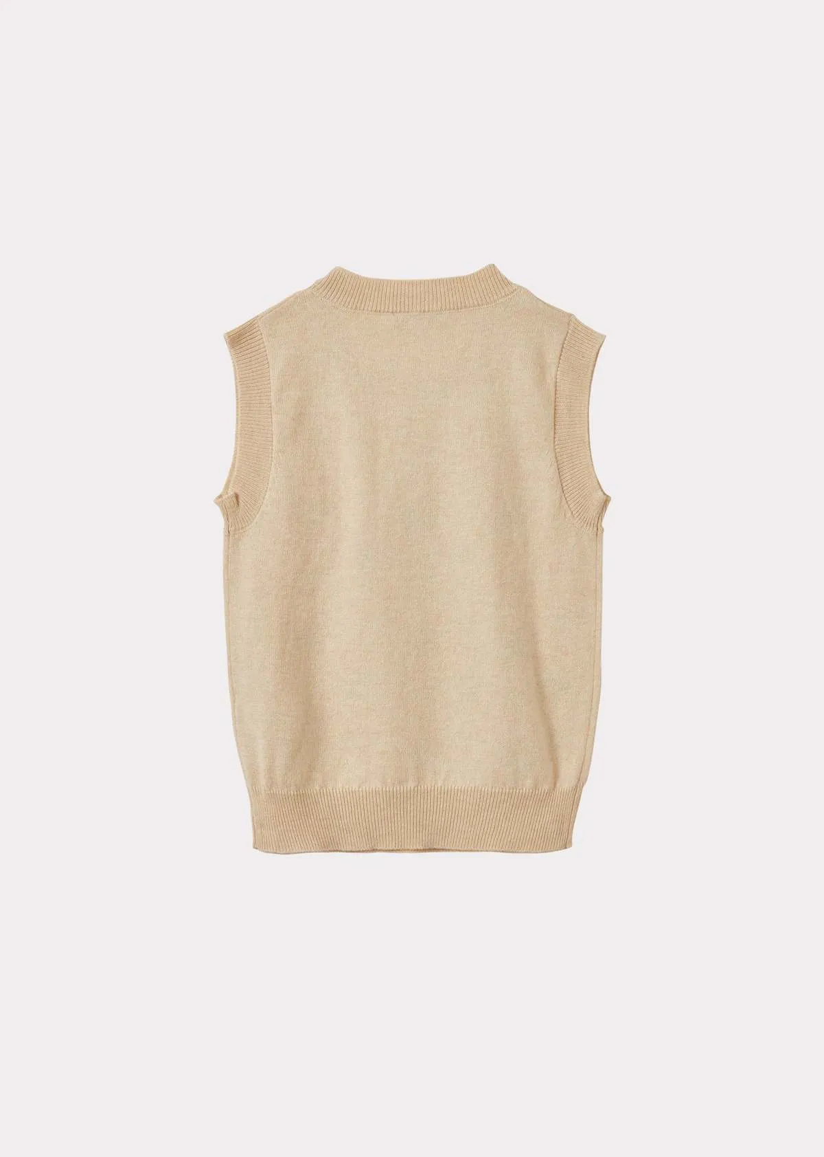 Kids Caramel NIGELLA VEST - ECRU