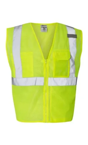 Kishigo2-3 Clear ID Vest with Zipper Closure