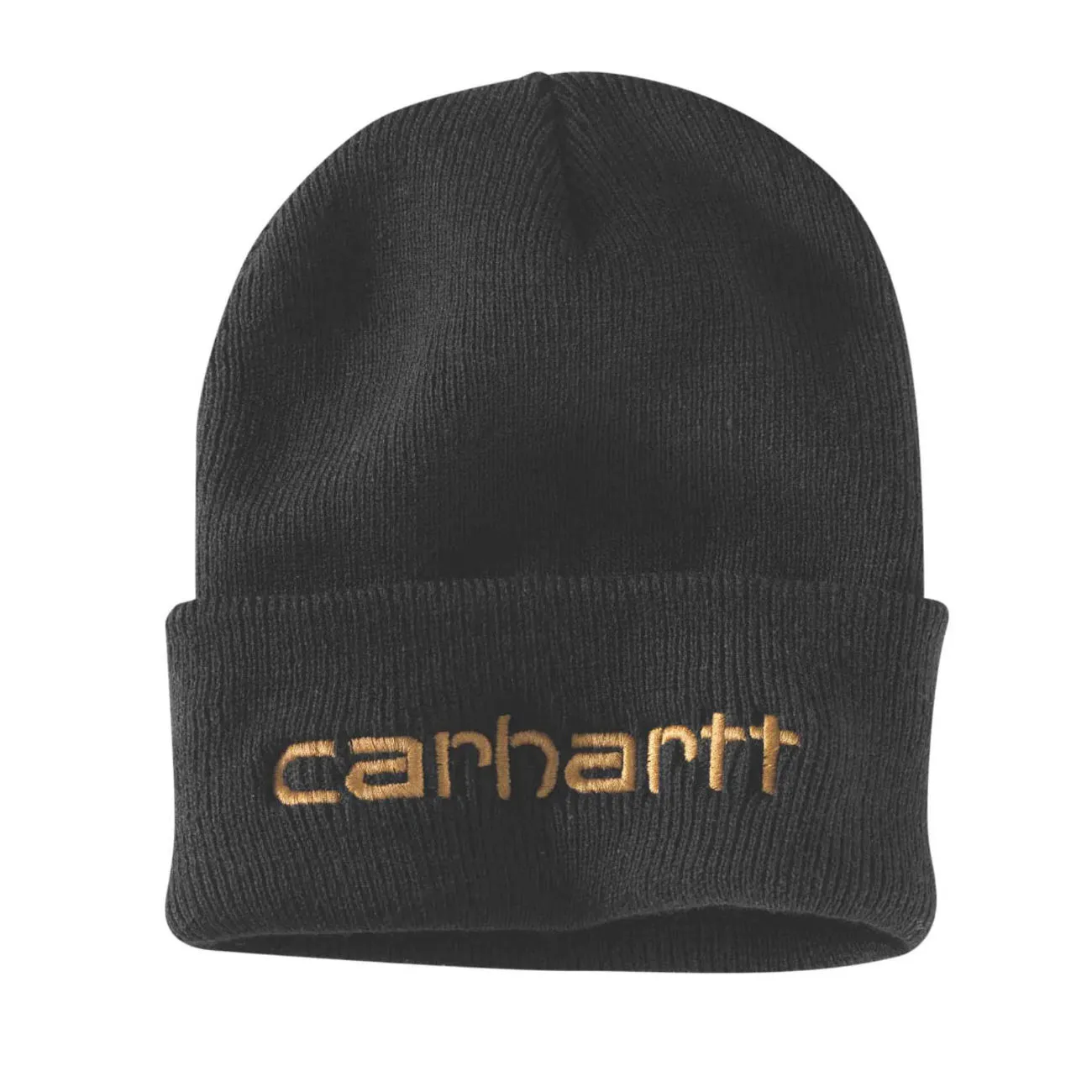 KNIT HAT WITH LOGO BLACK