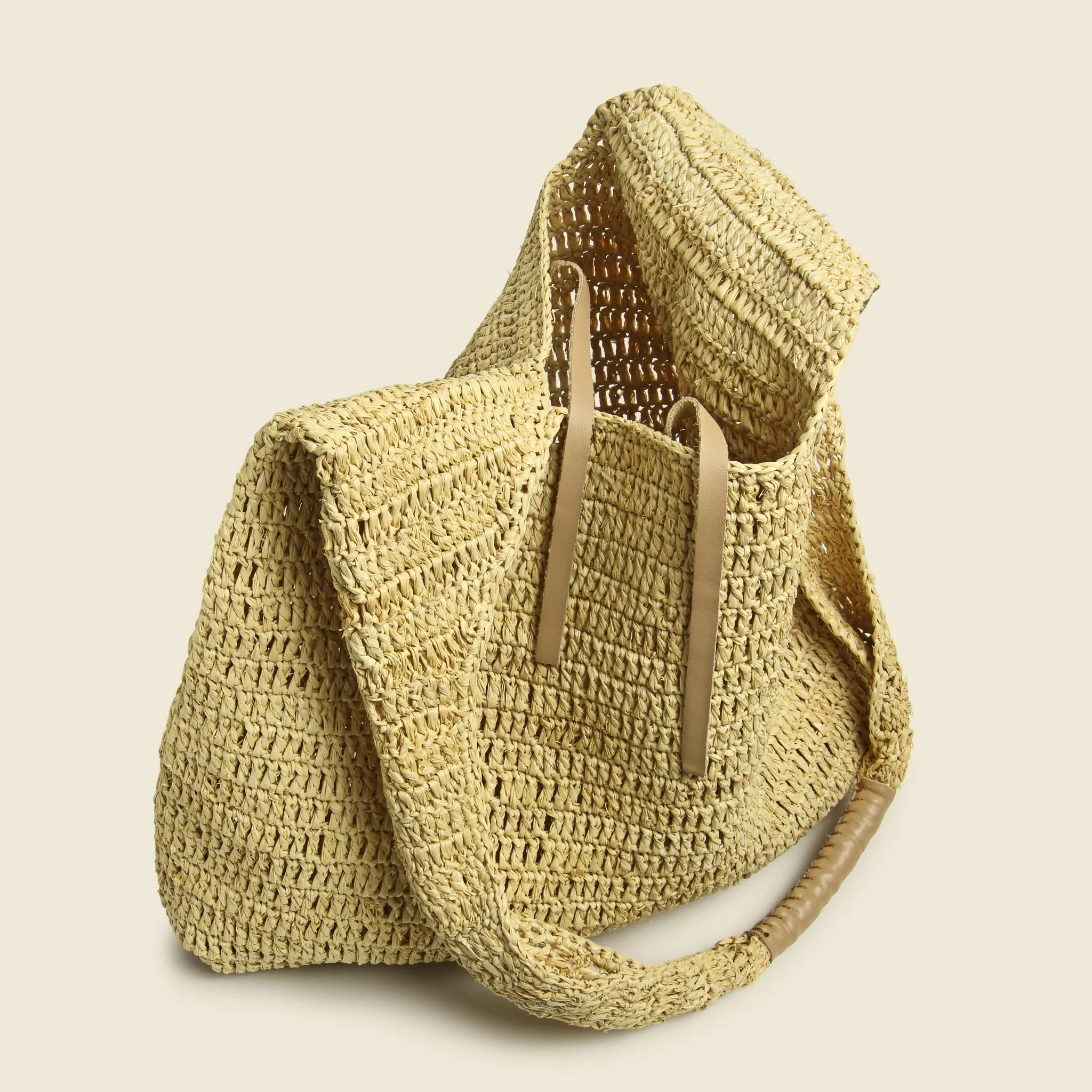 Lea Raffia Shoulder Bag - Natural