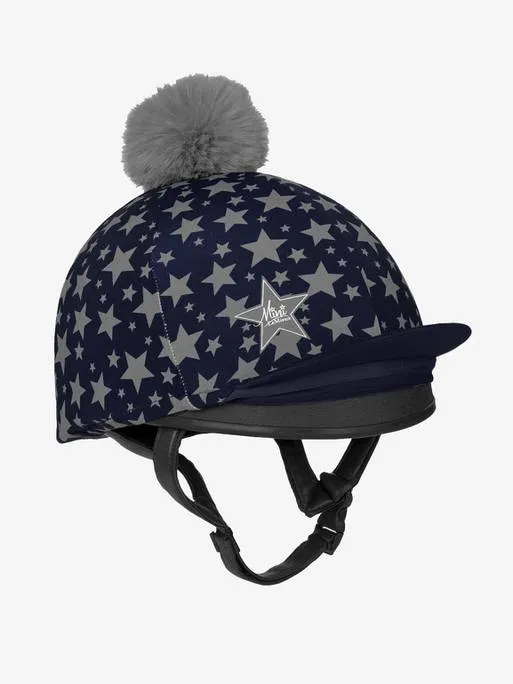 LeMieux Mini Reflective Pom Hat Silk Navy