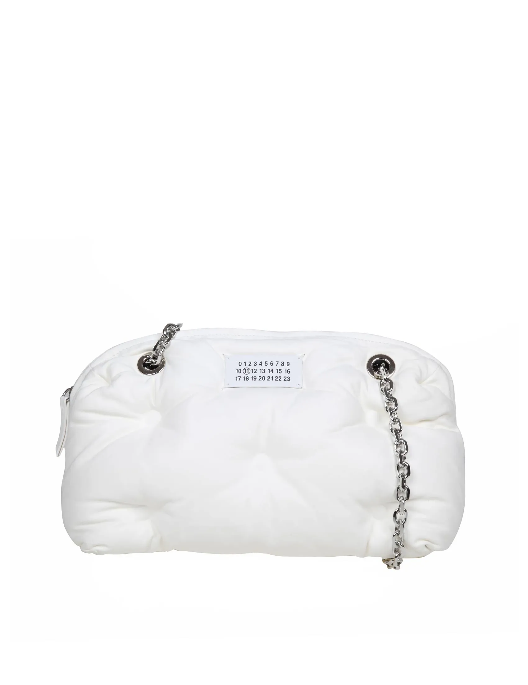 MAISON MARGIELA GLAM SLAM BAG IN WHITE COLOR PADDED LEATHER