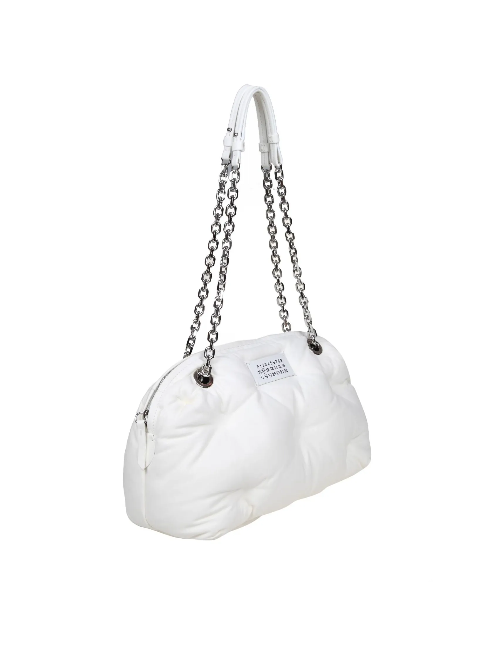 MAISON MARGIELA GLAM SLAM BAG IN WHITE COLOR PADDED LEATHER